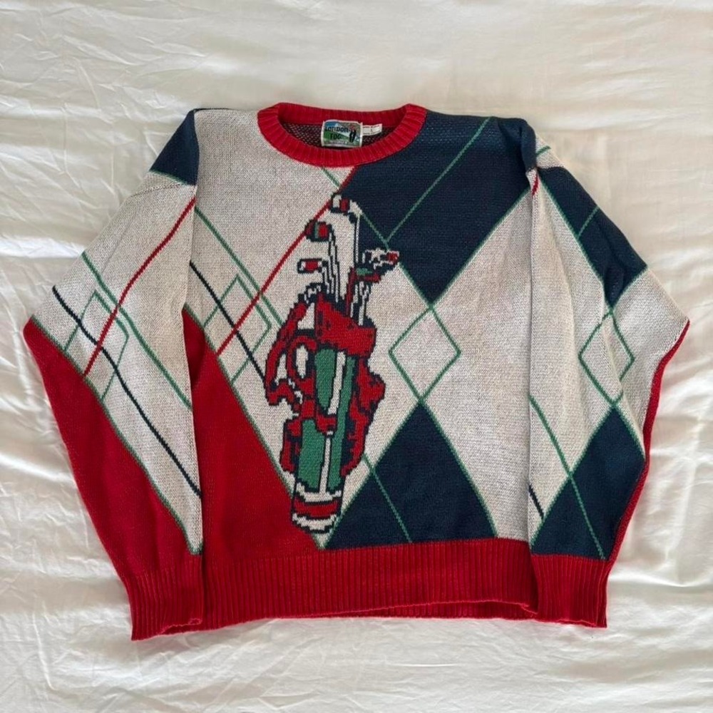 90s London Fog Cotton Golf Caddy Sweater